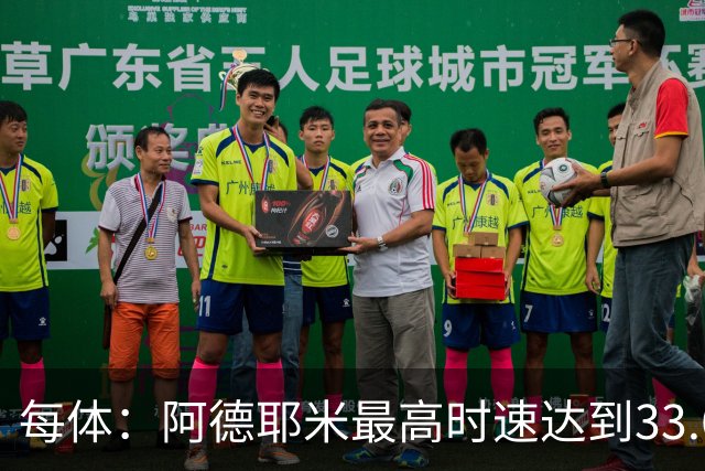 每体：阿德耶米最高时速达到33.6公里，全场冲刺多达39次